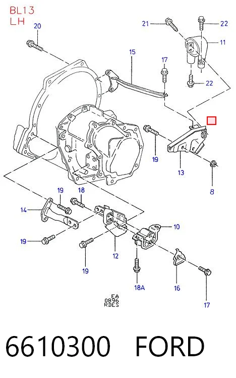Купити 92AB6038DA Ford Подушка (опора) двигуна, права