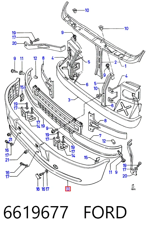  Передній бампер Ford Transit 4
