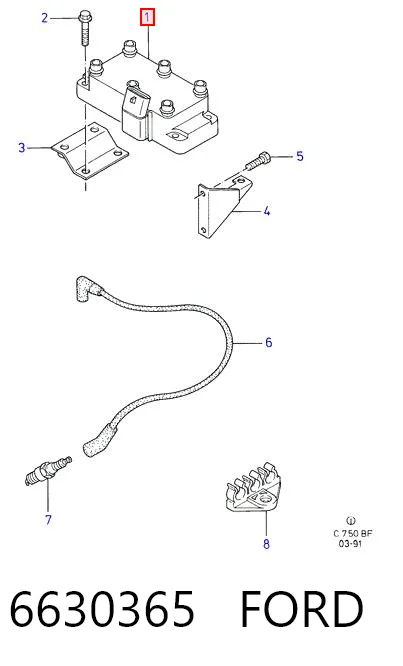 6630365 Ford Котушка запалювання
