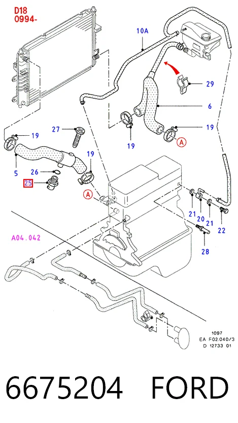 Датчик радіатора на Ford Escort CLASSIC AAL, ABL