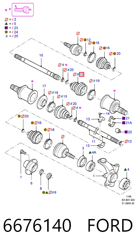  Пильник ШРУСа внутрішній Ford Escort 5