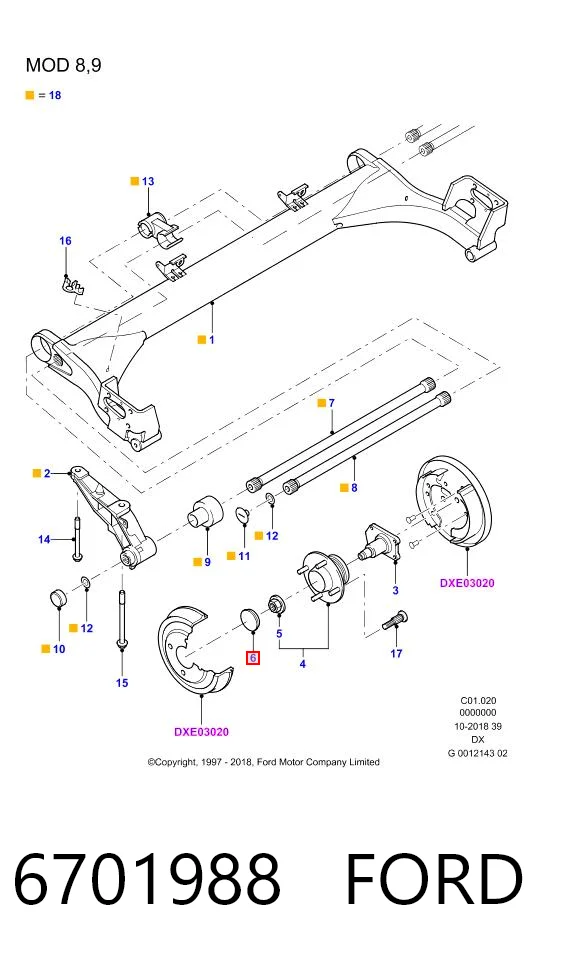 Гайка маточини задньої STD502 Standart