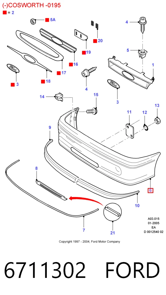 Купити Передній бампер Ford Escort V GAL