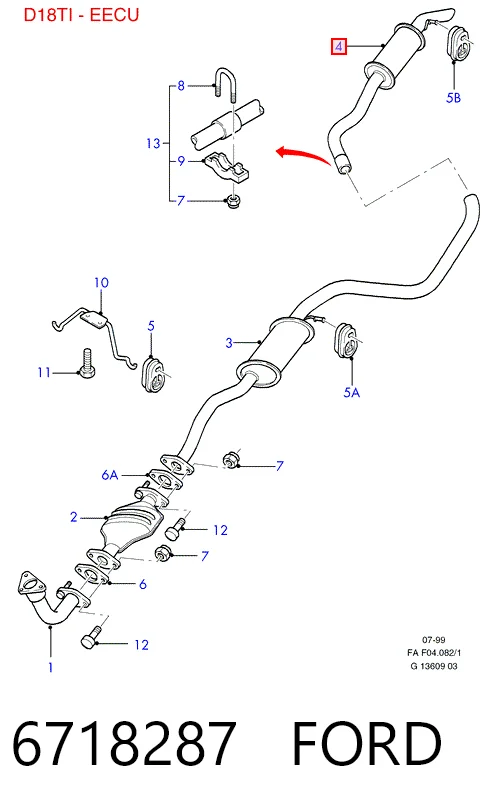 Купити Глушник, задня частина Ford Escort CLASSIC AAL, ABL