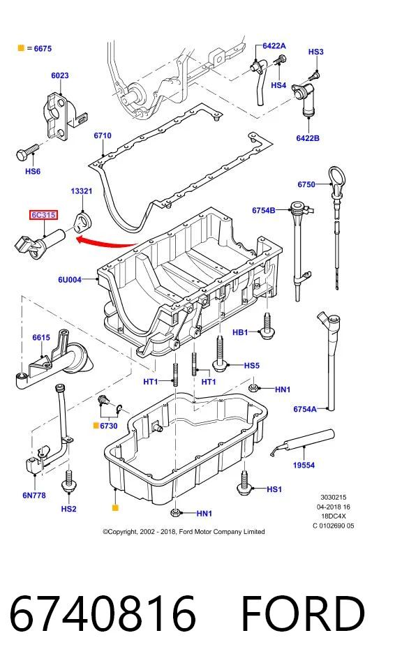 6740816 Ford ДПКВ