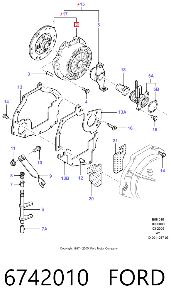  Корзина зчеплення Ford Escort 7