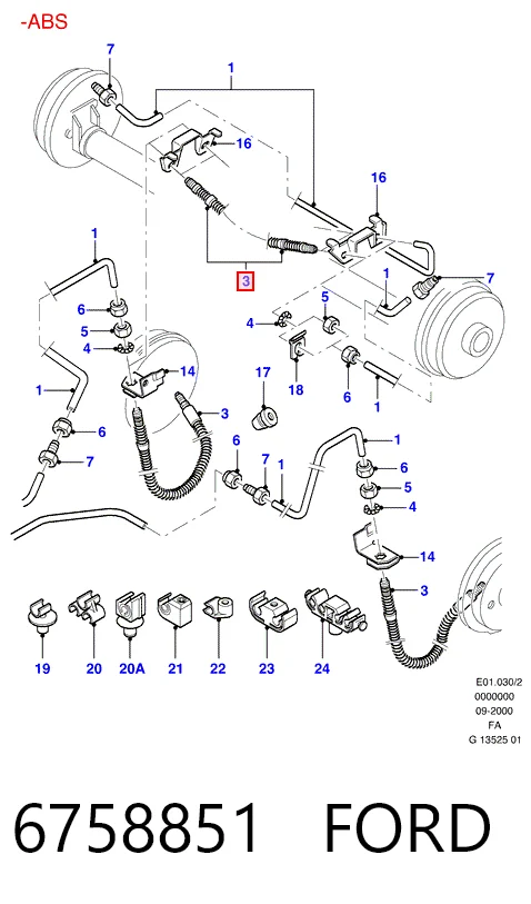 Шланг гальмівний задній, лівий Quick Brake 62902