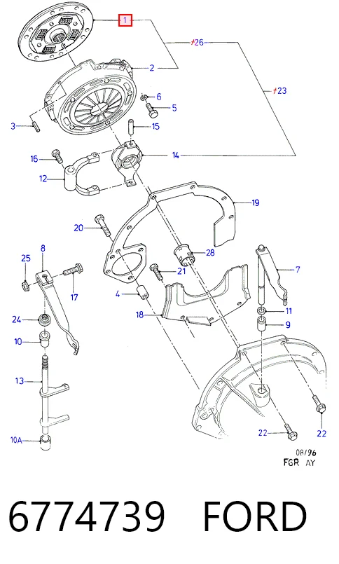 Зчеплення Ford Fiesta Mk3 хетчбек (GFJ) (1989 - 1995) ціна, від 44.39 USD