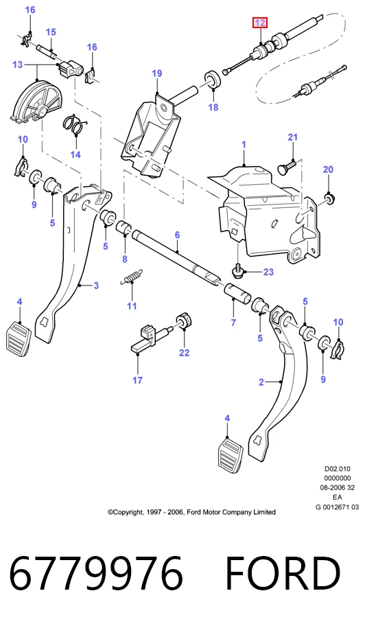 Купити Трос зчеплення Ford Escort VII GAL, AAL, ABL