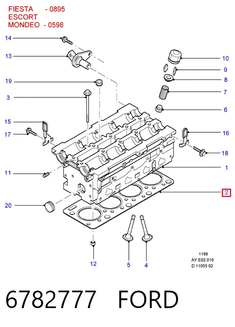 Прокладка ГБЦ Ford Mondeo I хетчбек (GBP) (1993 - 1996) ціна, від 16.03 USD