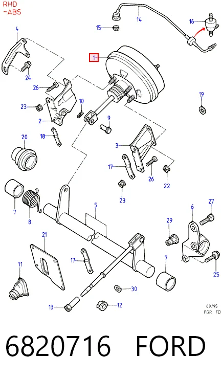 Купити Підсилювач гальм Ford Mondeo II BFP