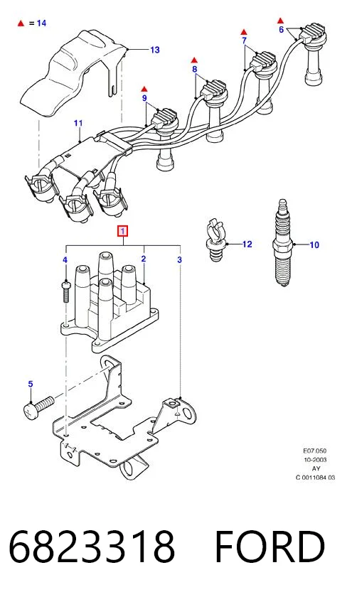 6823318 Ford Котушка запалювання