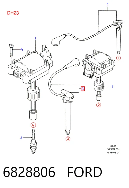Купити Високовольтні дроти Ford Transit V V184/5