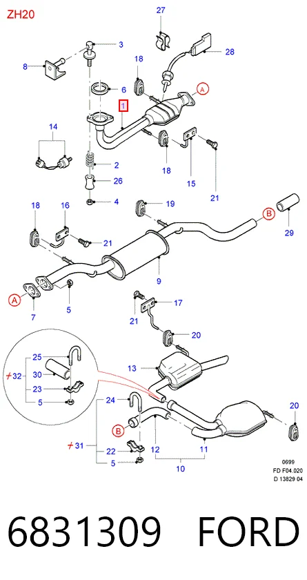 Купити Каталізатор Ford Mondeo I GBP