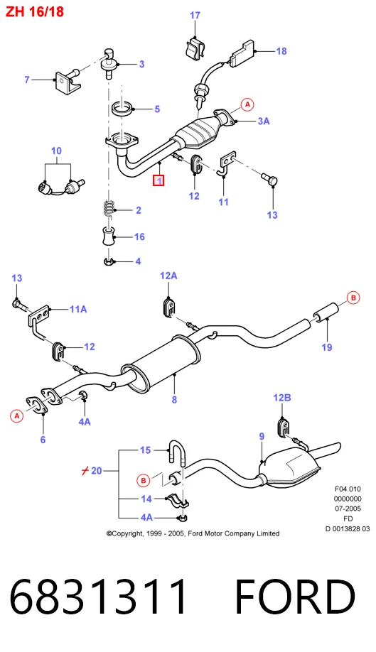  Каталізатор Ford Mondeo 1