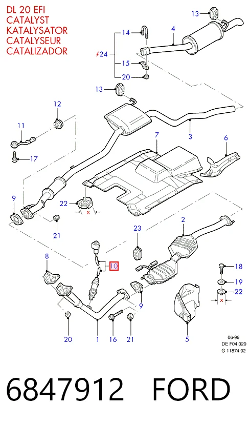 Лямбда датчик кисню Ford Escort VII універсал (GAL, ANL) (1995 - 1999) ціна, від 43.69 USD