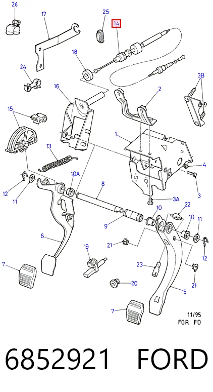 Купити Трос зчеплення Ford Mondeo I GBP