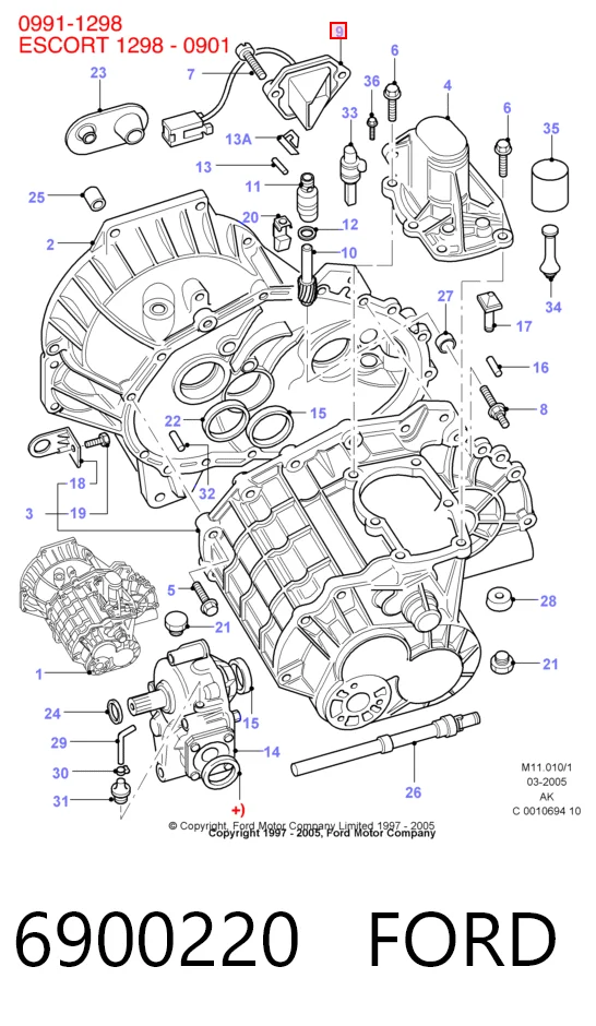  Датчик заднього ходу Ford Mondeo 2