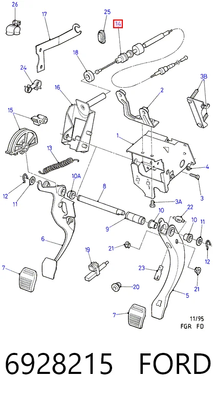 Трос зчеплення Ford Mondeo 1
