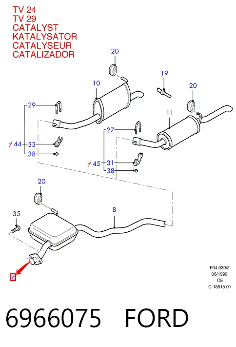 Конвертор-каталізатор Ford Scorpio I