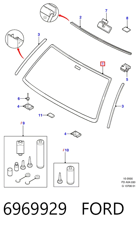  Лобове скло Ford Mondeo 1