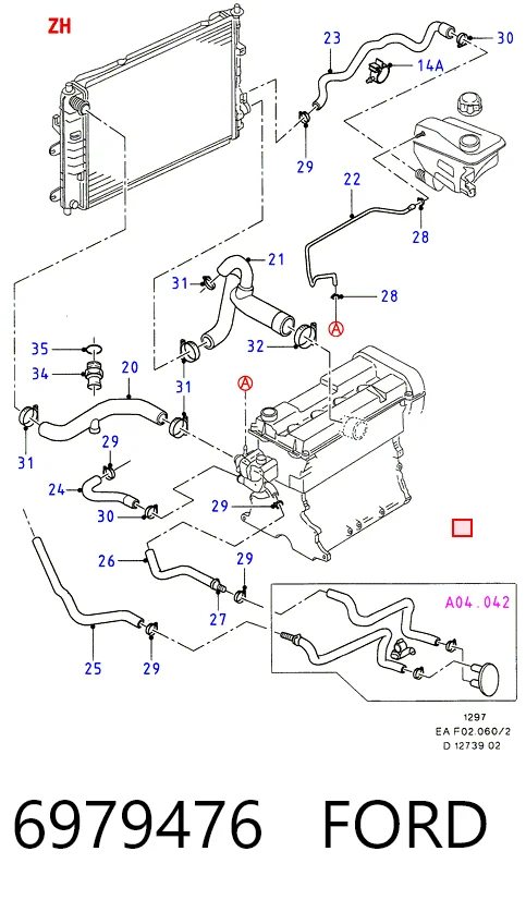 Шланг/патрубок системи охолодження Ford Escort VI хетчбек (GAL) (1992 - 1995) ціна, від 22.49 USD