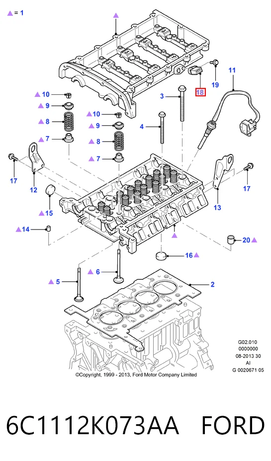 6C1112K073AA Ford Датчик розподільного вала
