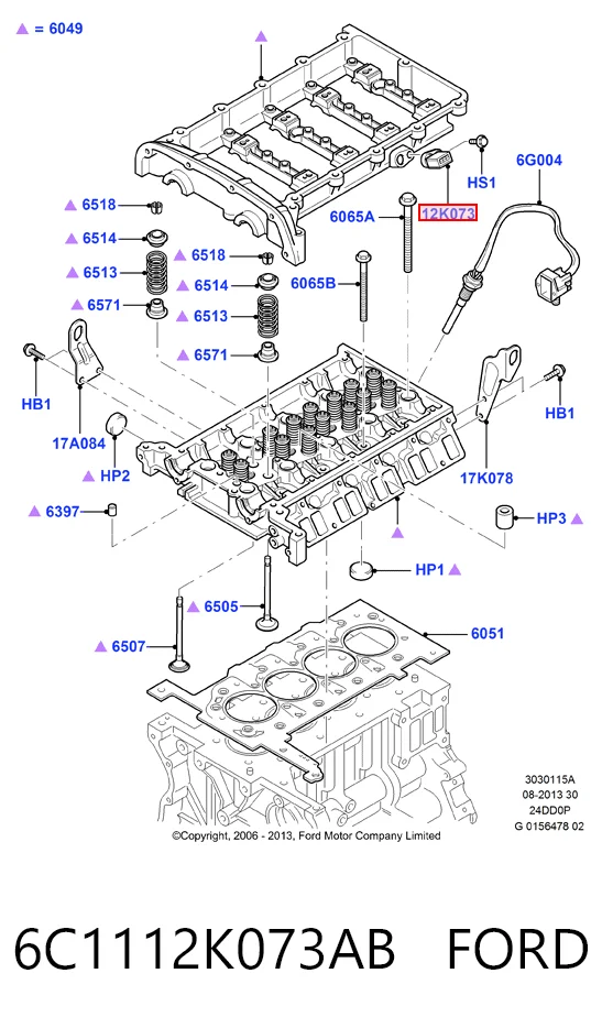 6C1112K073AB Ford Датчик розподільного вала