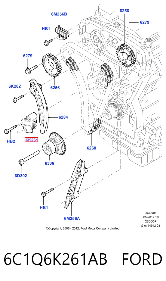 Гідронатяжитель ланцюга Fiat/Alfa/Lancia 50946511