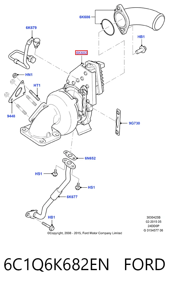 6C1Q6K682EN Ford Турбонаддув
