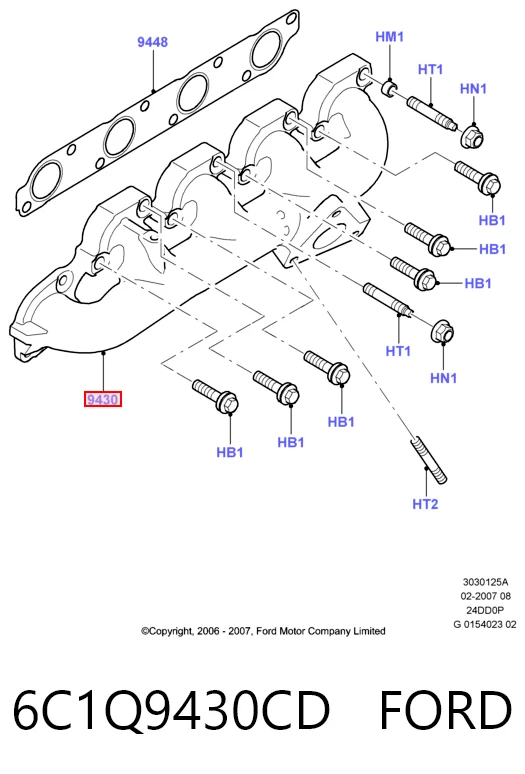 HMP6C1Q9430CD Hmpx Система випуску газів двигуна