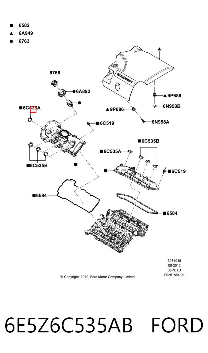 6E5Z6C535AB Ford 