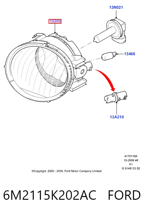 Купити Фара протитуманна, ліва Ford S-Max  CA1