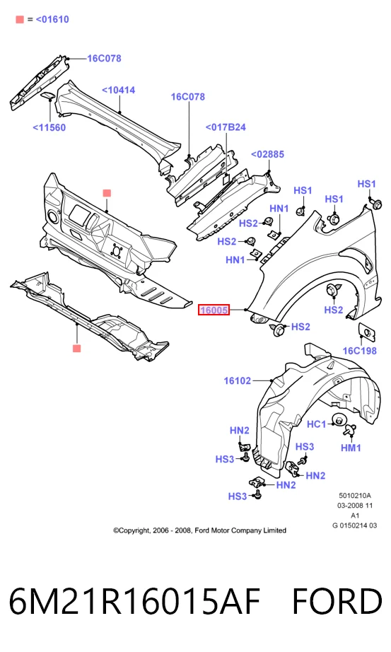  Крила Ford S-Max 