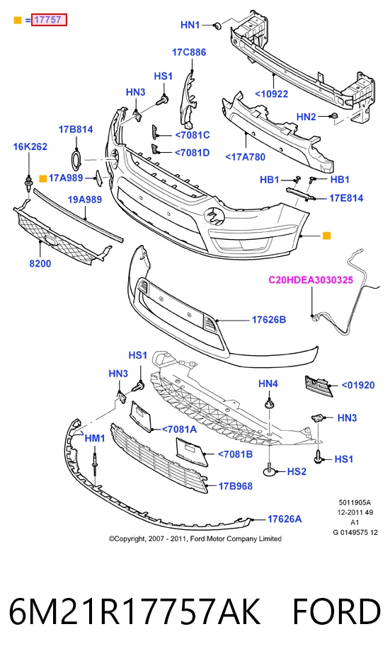 Купити Передній бампер Ford S-Max  CA1