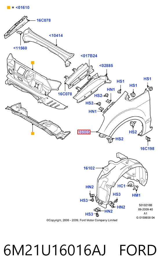 Переднє ліве крило на Ford Galaxy II CA1 WA6