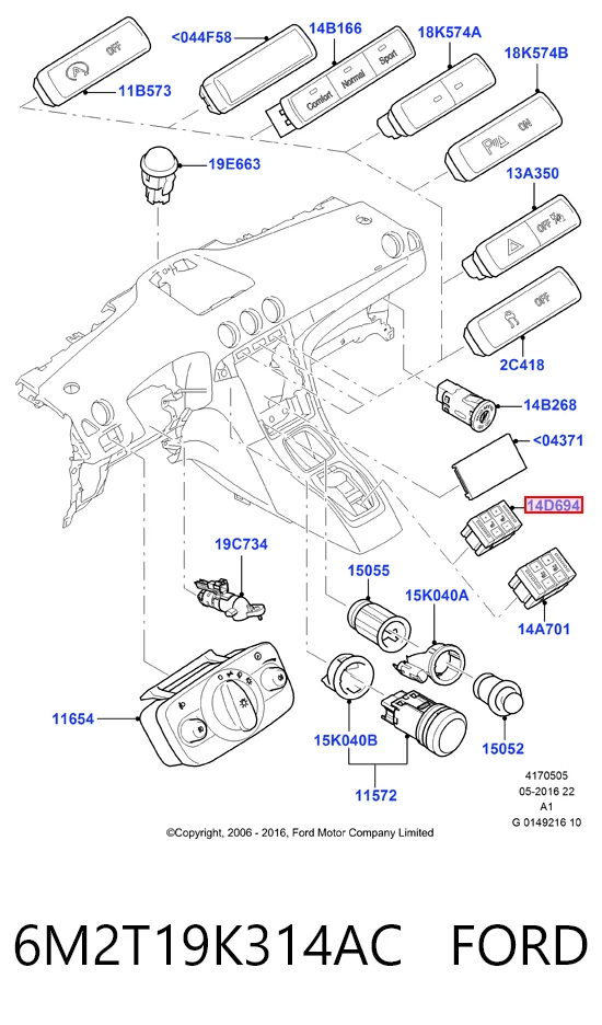 6M2T19K314AC Ford 