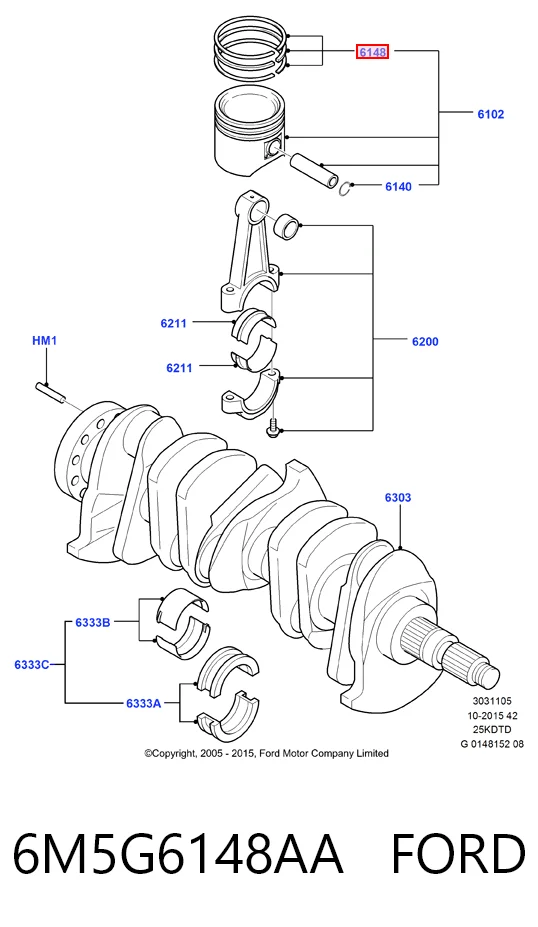 6M5G6148AA Ford