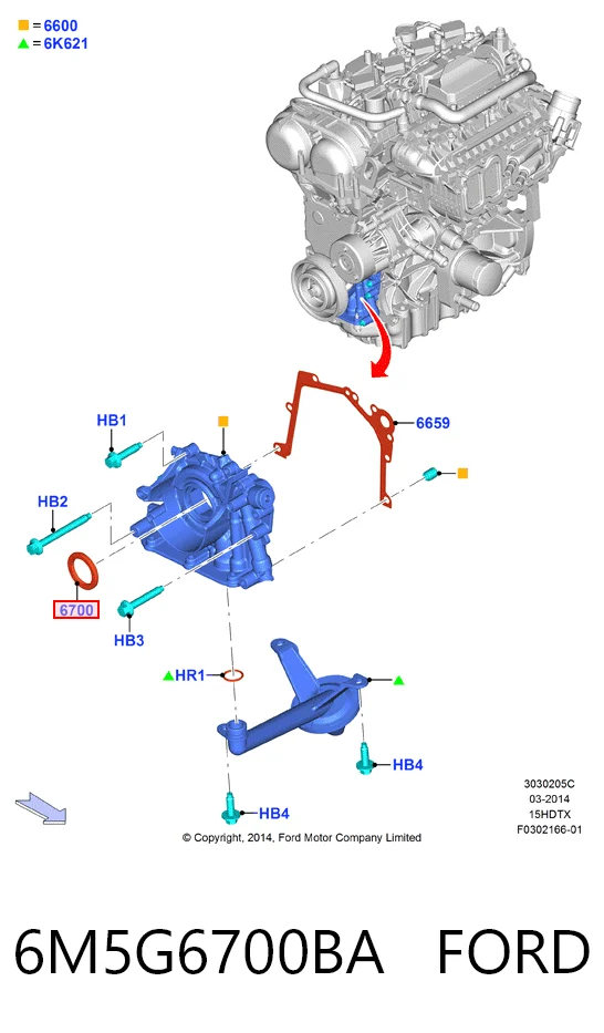 Купити Сальник коленвалу Ford Focus I DFW