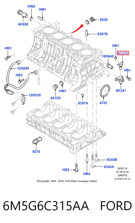 6M5G6C315AA Ford ДПКВ