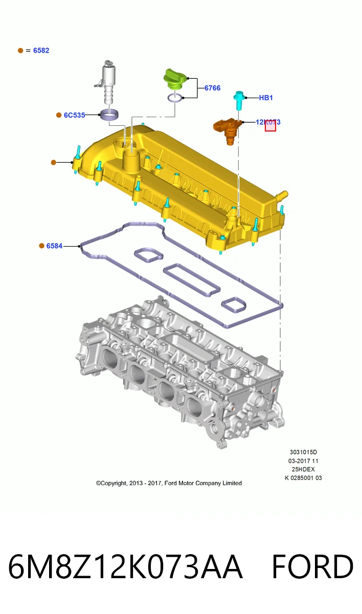 6M8Z12K073AA Ford Датчик розподільного вала