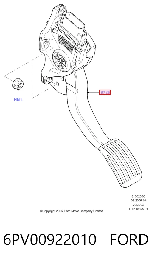 Купити Педаль газу Ford Galaxy II CA1 WA6