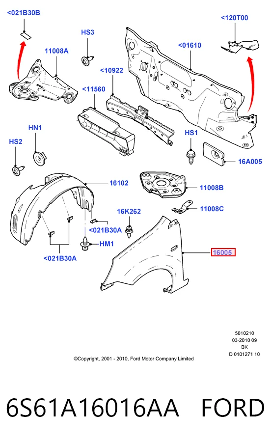 Купити 2564311EC Platinum Крило переднє ліве