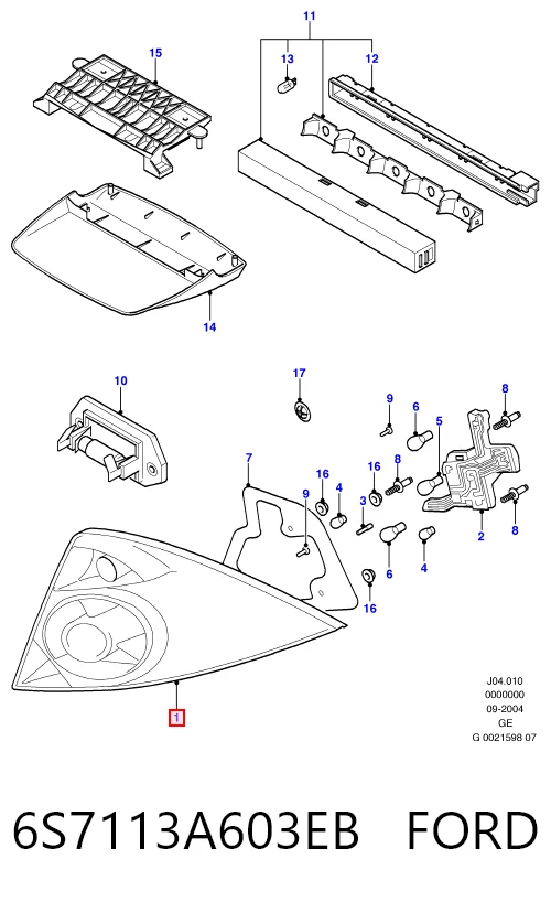 Лівий стоп Ford Mondeo 3