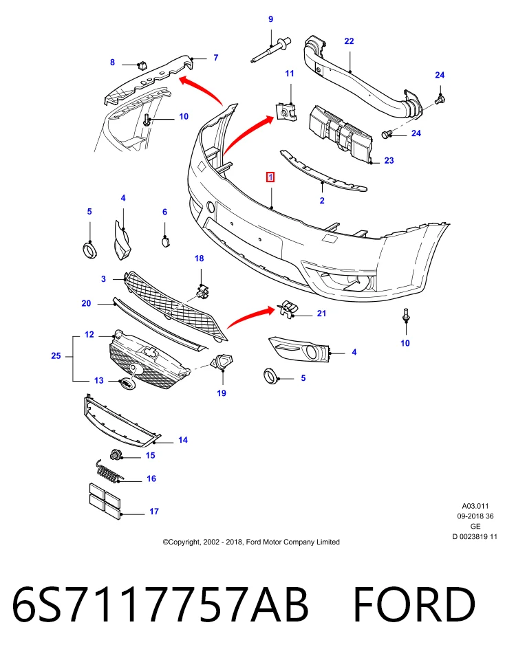 6S7117757AB Ford