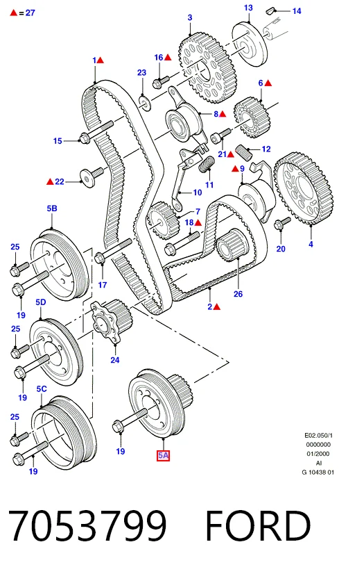 Купити 6186295 Opel Шків колінчастого вала