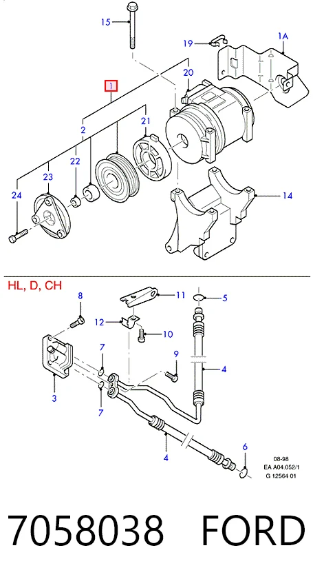  Компресор кондиціонера Ford Escort 6