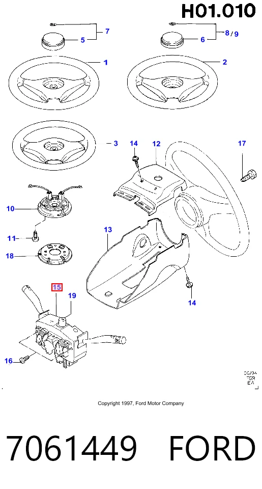 Перемикач підрульовий на Ford Escort VII GAL, ANL