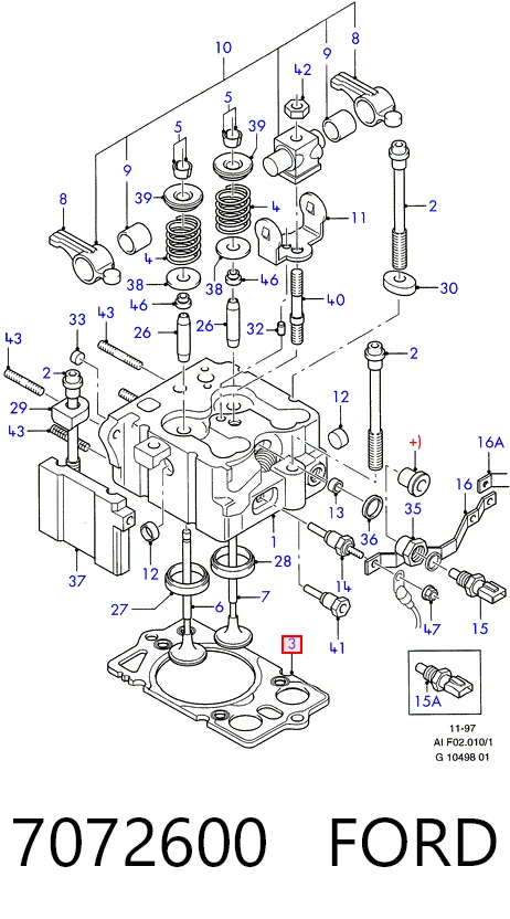  Прокладка ГБЦ Ford Scorpio 2