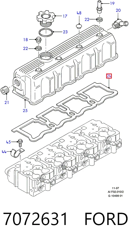 04897250AB Chrysler Прокладка кришки клапанної 